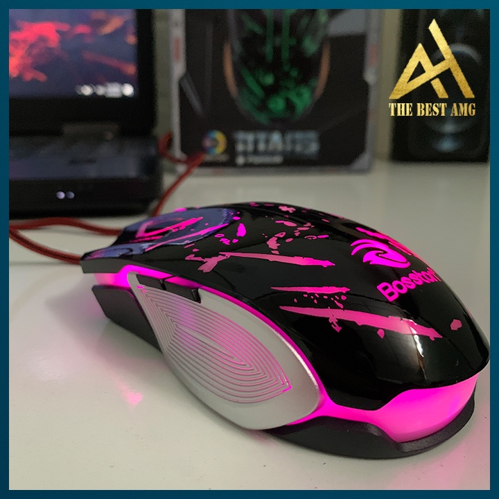 Chuột Máy Tính Có Dây Chuột Gaming LED RGB Bosston GM100 Chuột Laptop PC Mouse Chơi Game