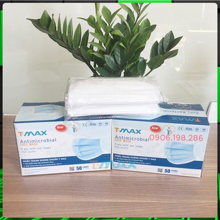 Khẩu trang y tế kháng khuẩn 💖freeship💖 combo 2 hộp khẩu trang y tế 4 lớp giấy kháng khuẩn t.max