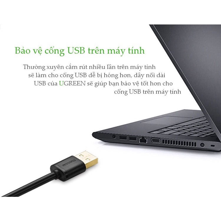 Dây Nối Dài USB 0.5m - 10m UGREEN 10313 10314 10315 10316 10317 10318 10319- Hàng Chính Hãng