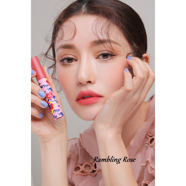 Son kem lì 3ce maison kitsune velvet lip tint #rambling rose