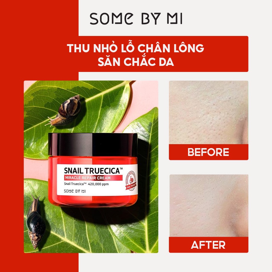 Kem Dưỡng Phục Hồi Da Chuyên Sâu Somebymi SNAIL TRUECICA MIRACLE REPAIR CREAM 60g