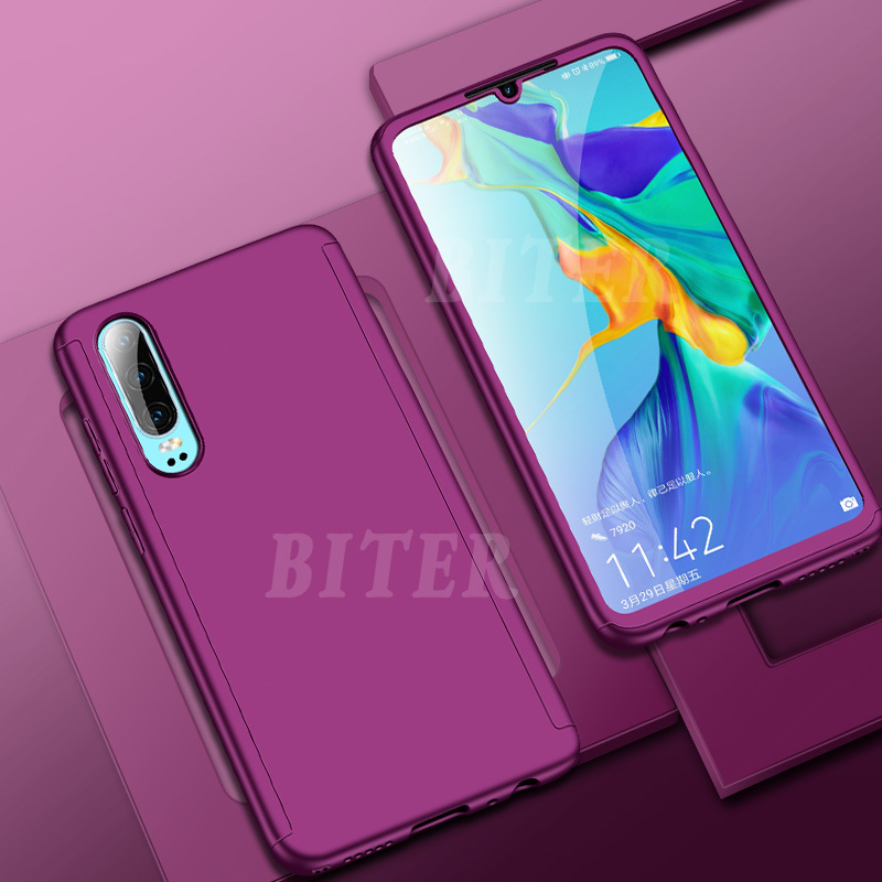 Ốp điện thoại bảo vệ 360 độ phối kính cường lực cho Oppo A12 A7 A5 A5S A3S A9 A5 2020 F7 F9 Realme C11