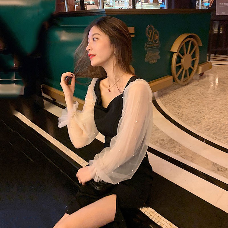 ⭐0412⭐ Korean fashion women's mesh dress