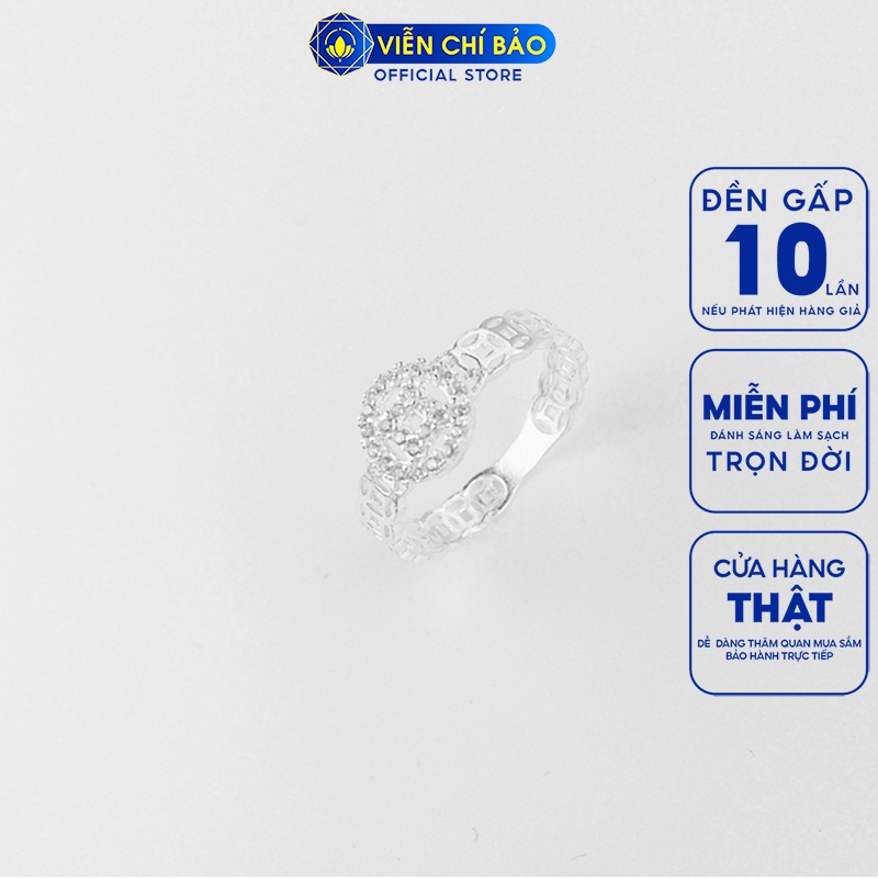 Nhẫn bạc nữ kim tiền may mắn chất liệu bạc 925 thời trang phụ kiện trang sức nữ thương hiệu Viễn Chí Bảo N400108