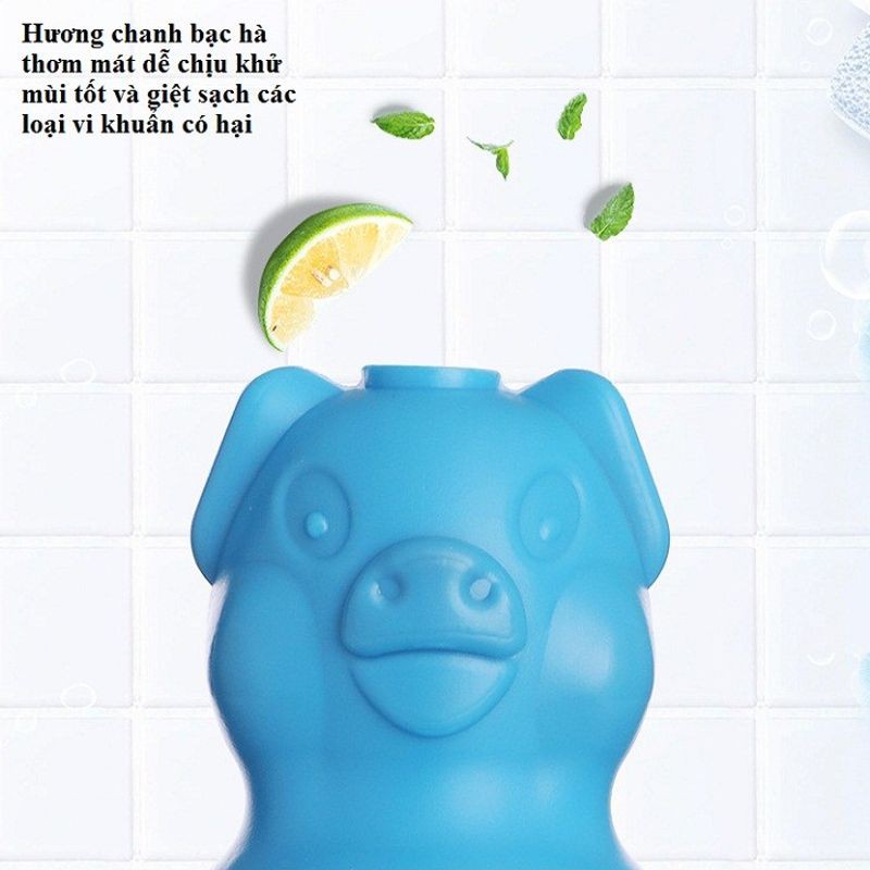 Lọ Thả Bồn Cầu Tẩy Sạch- Diệt Khuẩn- Khử Mùi Toilet Hình Con Heo / Lợn Thả Bồn Cầu HE01