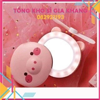 sp22 Heo mini 3 in 1 Quạt - Đèn - Gương (màu ngẫu nhiên)