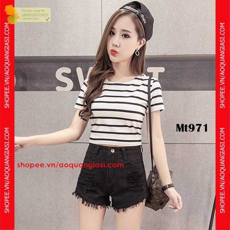 Quần Short Nữ Dạng Rách Nhiều Mt971, mt343, mt1159, mt1174, mt406, mt420, mt1077, mt1076 cá tính aoquangiasi.com