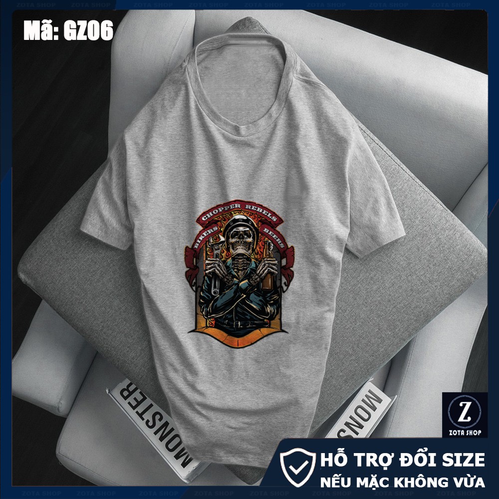 Áo phông nam Biker❤️ Freeship 50K❤️ chất thun mát Choper rebel GZ06 | BigBuy360 - bigbuy360.vn