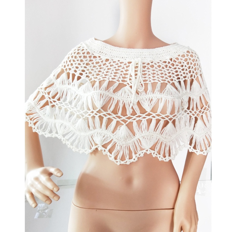 Brroa Chân Váy Chữ A Dệt Kim Lưng Thun Phối Dây Rút Mặc Ngoài Bikini Đi Biển Cho Nữ
