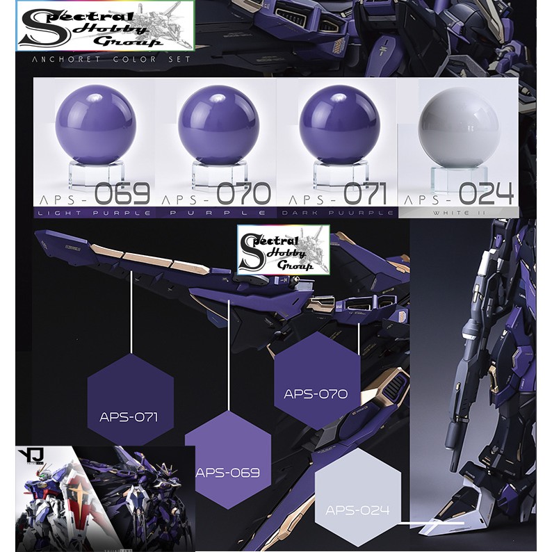 Sơn mô hình Anchoret 022 - 071 ZAFT Impulse paint color Sky / Blue / Purple series