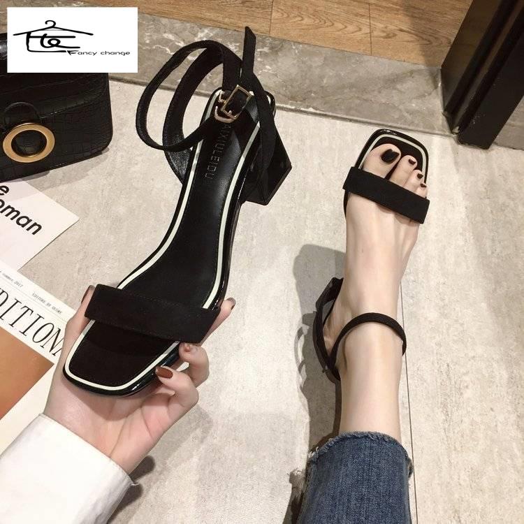 Giày Sandal Cao Gót Dày Dặn Thoải Mái Thời Trang Mùa Hè Dành Cho Nữ