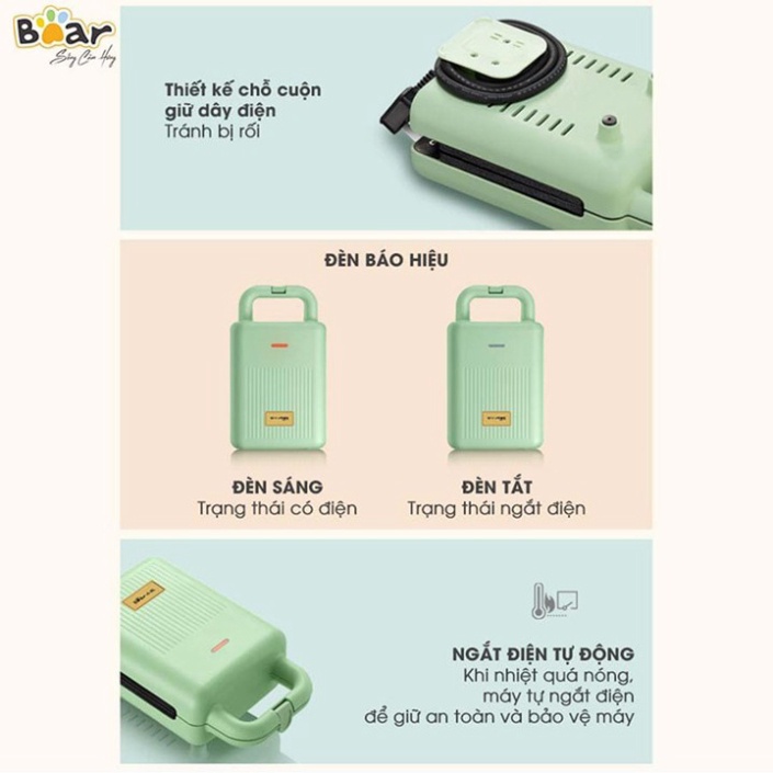 Máy kẹp nướng bánh Bear DBC-P06N2