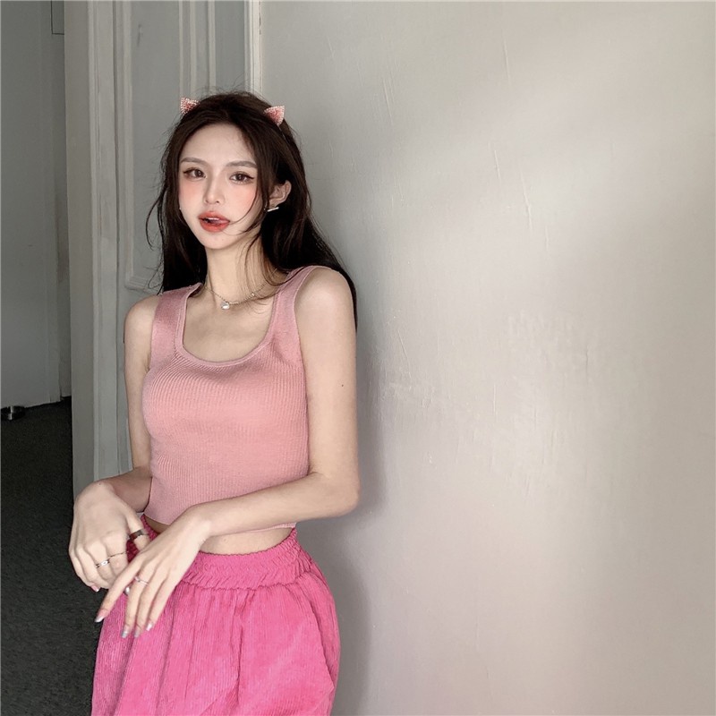 Porozi  Áo len  cho nữ không tay màu trơn 7 màu thời trang Hàn Quốc