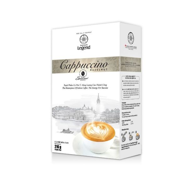 [Trung Nguyên Legend] Cà Phê Cappuccino Hazelnut Trung Nguyên Legend - Hạt Phỉ (Hộp 12 gói x 18g)