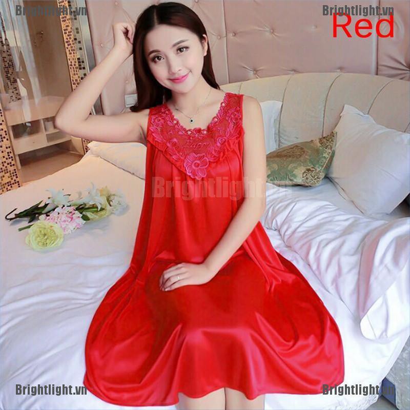 Áo Choàng Ngủ Bằng Lụa Phối Ren Quyến Rũ Cho Nữ