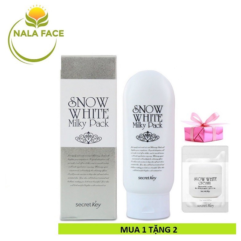 [SAMPLE KEM SNOW WHITE 2ML] Kem dưỡng kích trắng body Snow white milky pack SECRET KEY 200ml