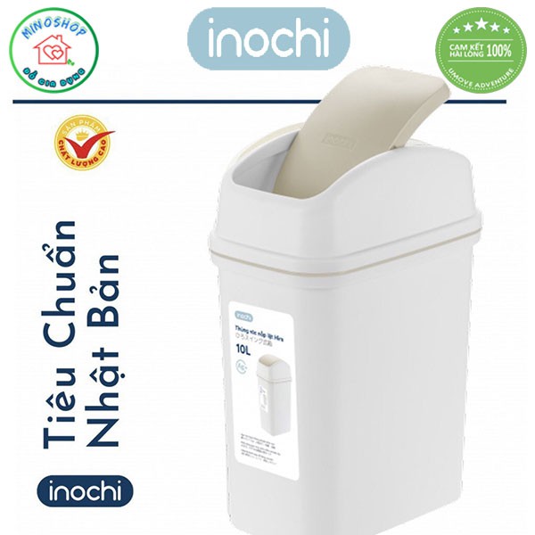 Thùng Rác Nắp Lật Tiện Lợi Inochi 5L 10L 15L, Thùng Đựng Rác Văn Phòng Gia Đình