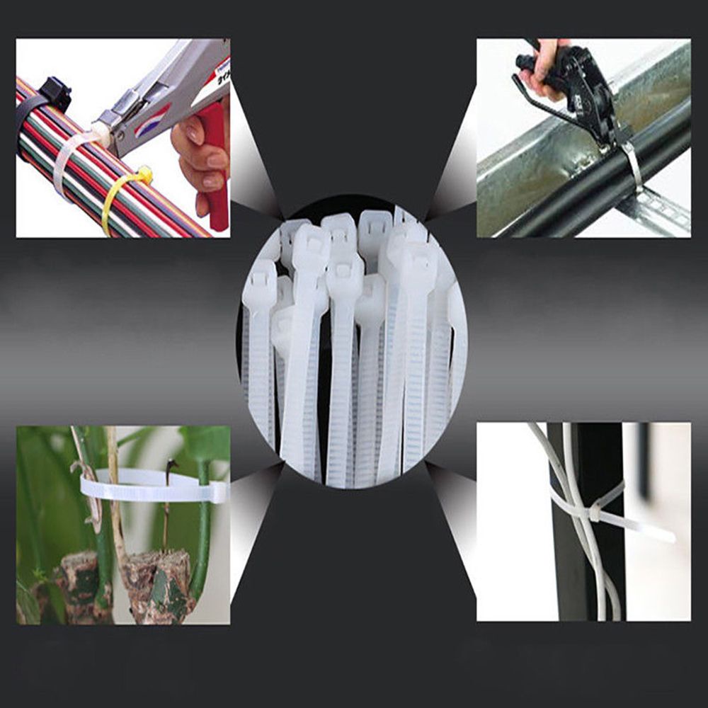 Bộ 100 dây rút nylon bền tự khóa chất lượng cao có thể tháo rời/nhiều màu sắc