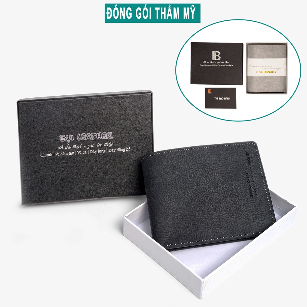 Ví nam da bò sáp Mexico Bụi Leather V102 cao cấp c