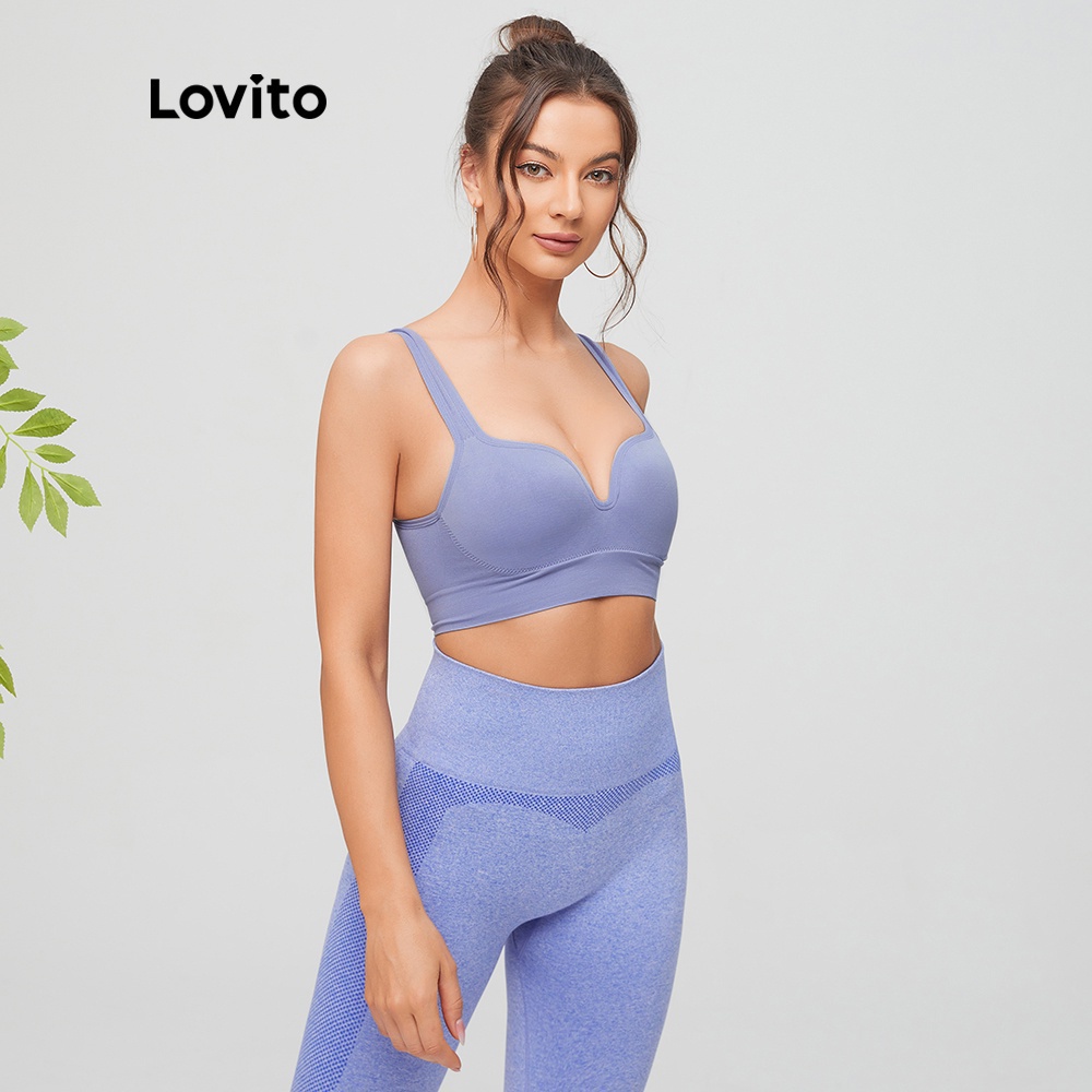 Áo lót Yoga cổ chữ V sâu Lovito L11090
