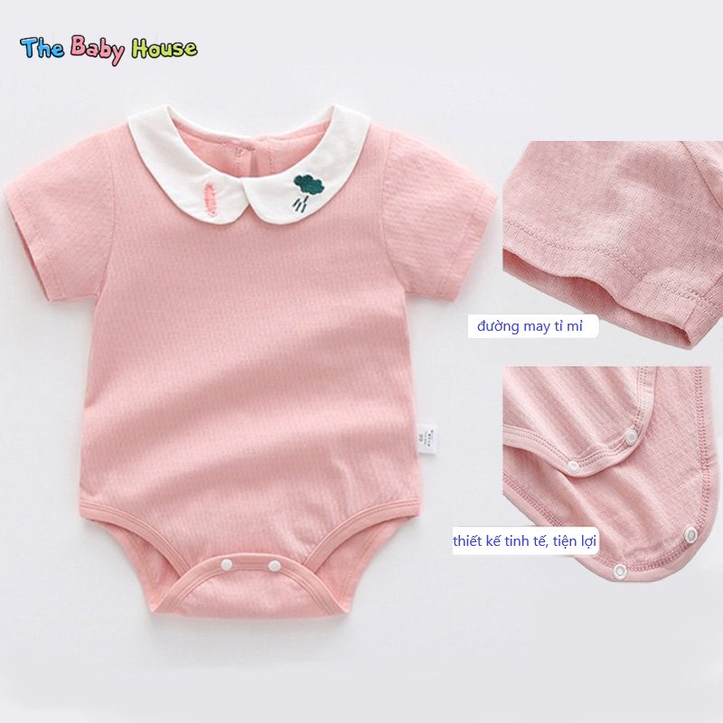 Bộ Áo Liền Thân Cho Bé  𝐅𝐑𝐄𝐄𝐒𝐇𝐈𝐏 Bodysuit Tay Ngắn Phong Cách Đơn Giản Thoải Mái Dễ Thương Cho Bé