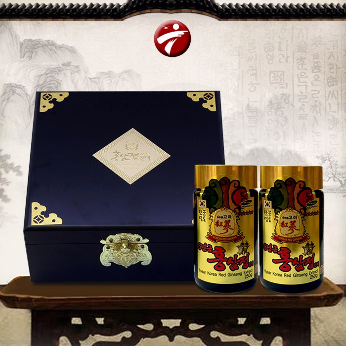 Cao Hồng Sâm Hàn Quốc Hộp Gỗ Đen 2 lọ