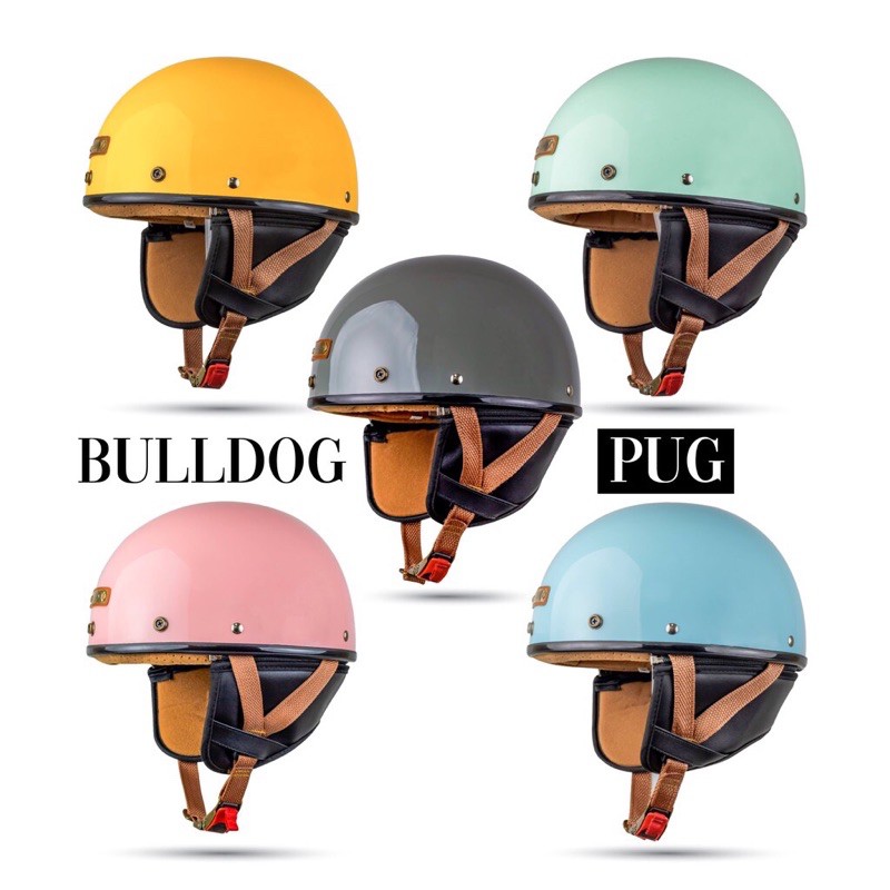 [Tặng Túi Bulldog + Sticker Bulldog phản quang] Mũ bảo hiểm nửa đầu Bulldog Pug Hot Trend 2021