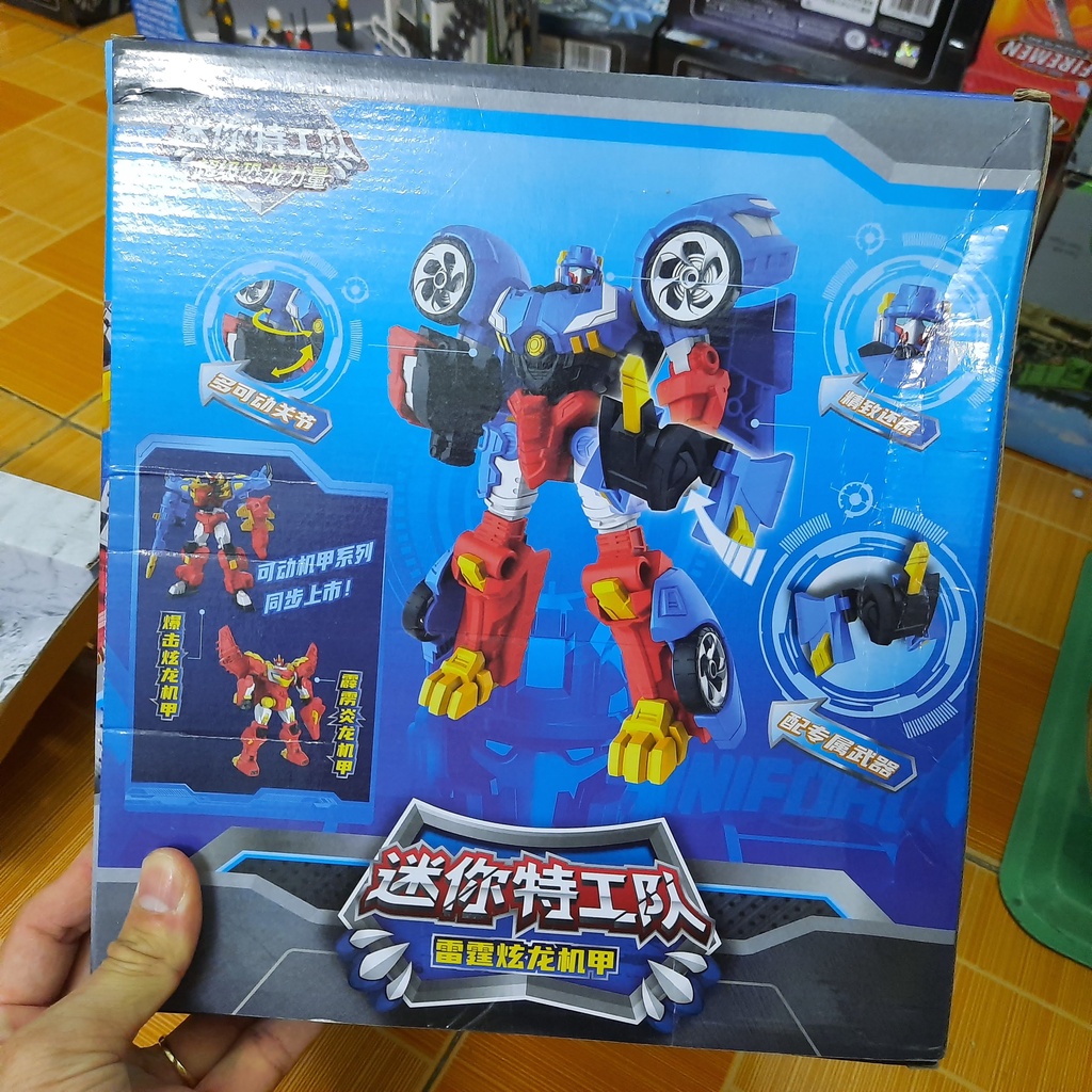 Mô hình robot miniforce mùa 1 Tyranno Sấm Sét / Preta Hỏa Thần đồ chơi trẻ em biệt đội siêu nhân nhí (không biến hình)