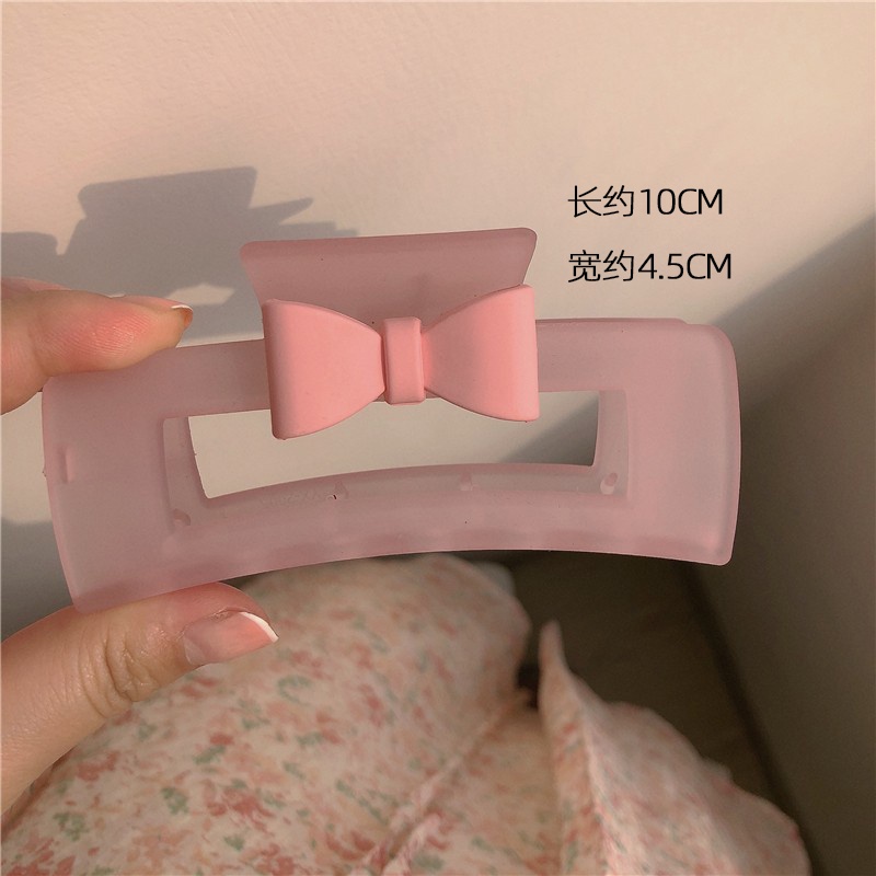 Kẹp Tóc Hình Nơ Bằng Nhựa Acrylic Dễ Thương Phong Cách Hàn Quốc Cho Nữ