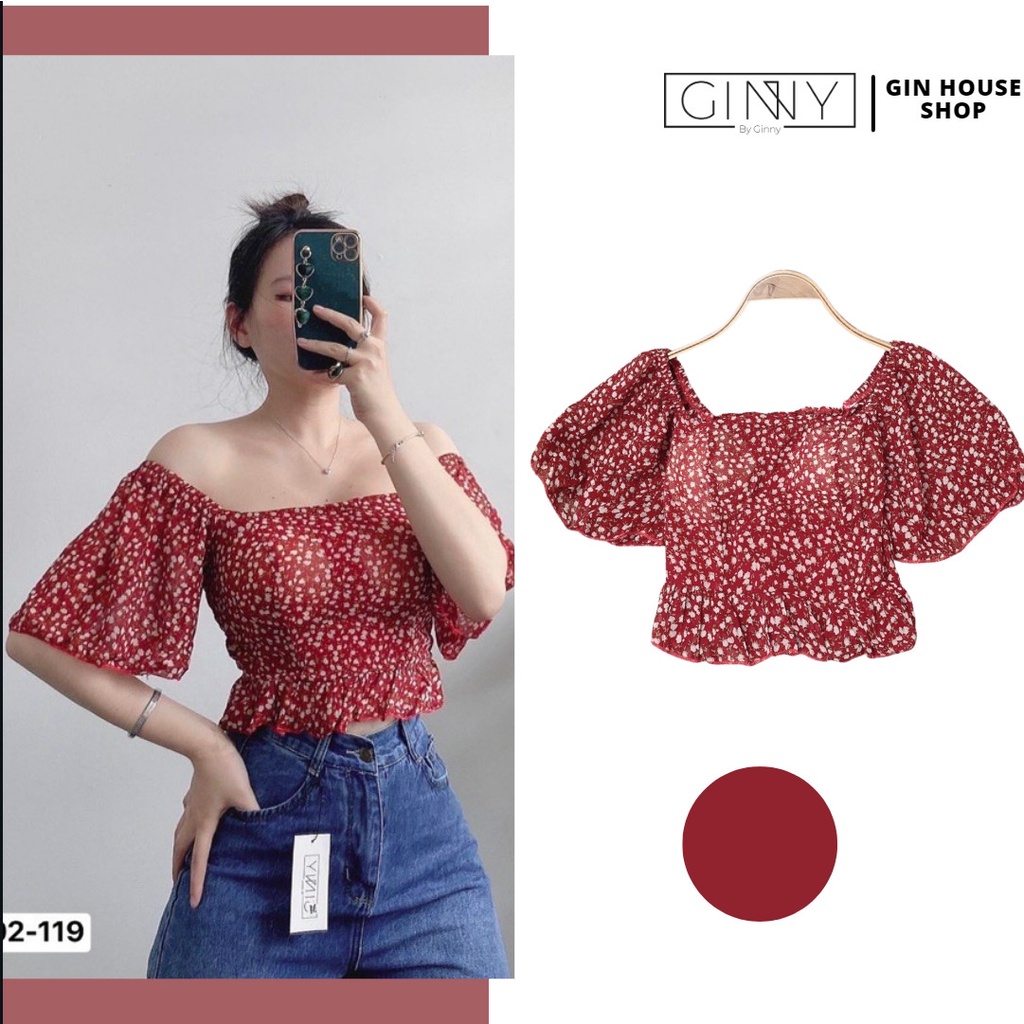 Áo Kiểu Hoa Nhí TH02 | GinHouse Shop
