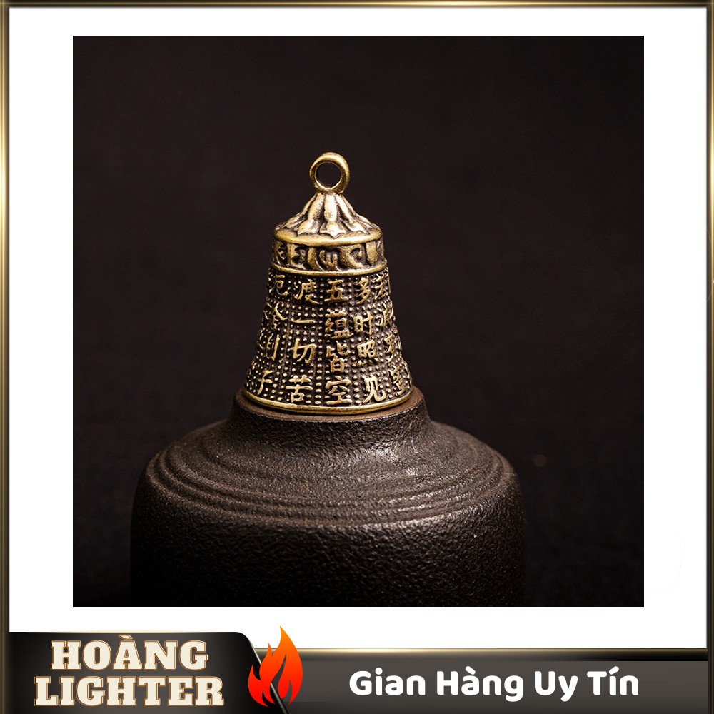 Tượng Đồng Phong Thủy Hình Chuông Đồng, Trang Trí Đem Lại May Mắn, Móc Khóa Mặt Dây Chuyền (Kích Thước: 3.6cm x 2.5cm)