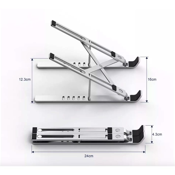 Stand/Đế Nhôm Kê Macbook, Laptop Tản Nhiệt Có Thể Gấp Gọn Và Điều Chỉnh 6 Nấc Độ Cao WIWU