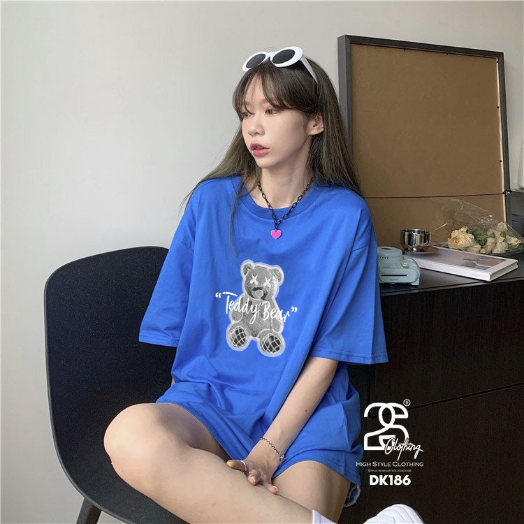 Áo Thun Nữ Missout Form Rộng 2S Clothing, Áo Phông Nữ Form Rộng Tay Lỡ Unisex Giấu Quần In Hình Gấu DK186