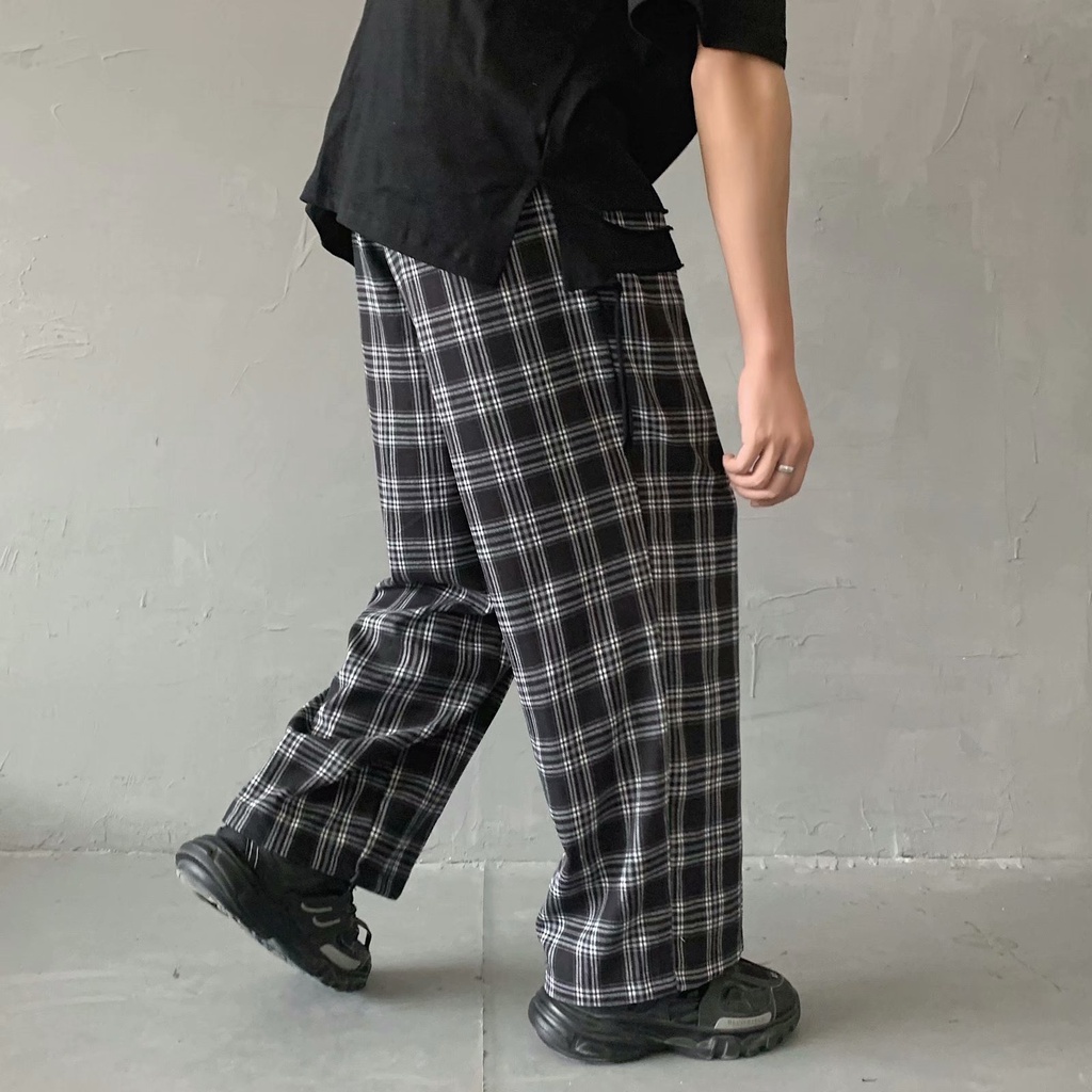 Contrast Color Striped Loose Pants Size M-2Xl For Men