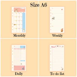 GIẤY REFILL PLANNER NHẬT BẢN (SIZE A5, A6)