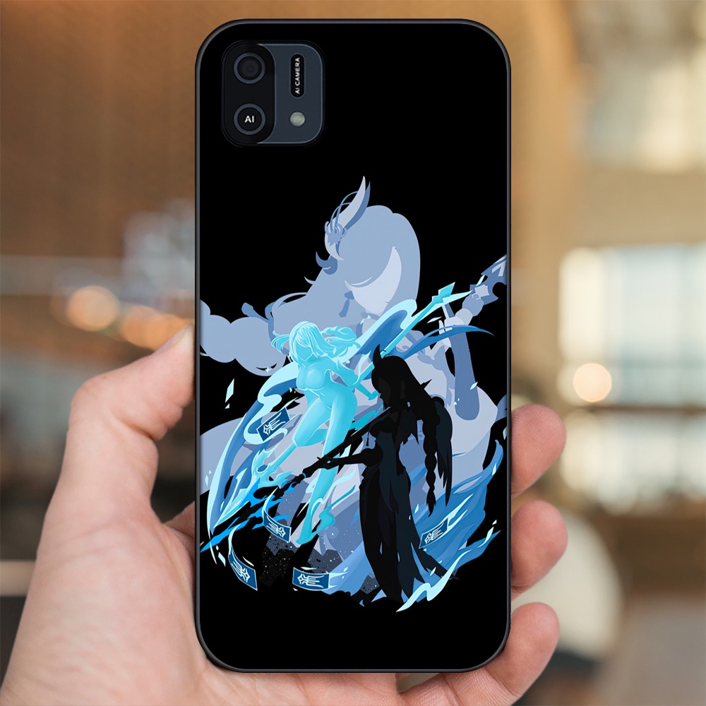 Ốp lưng Oppo A16K viền đen in hình Shenhe Genshin Impact