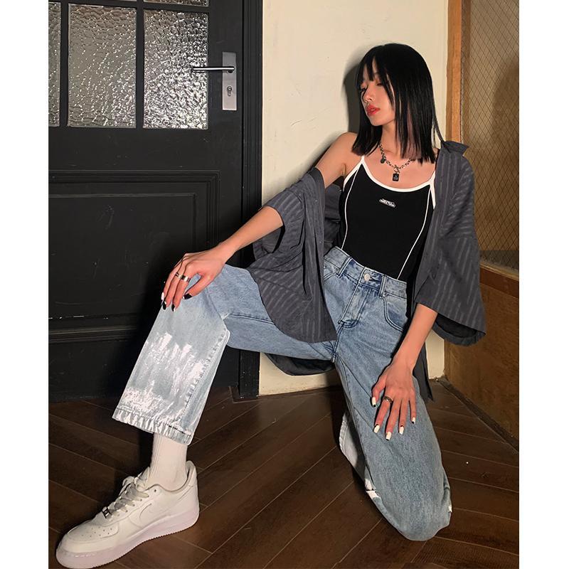 New design vintage high-waisted high-waisted women's jeans autumn 2021