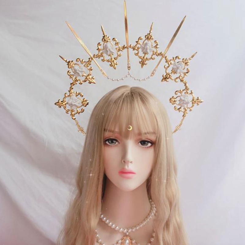 Cài Tóc Hình Vương Miện Đính Ngọc Trai Nhân Tạo Thời Trang