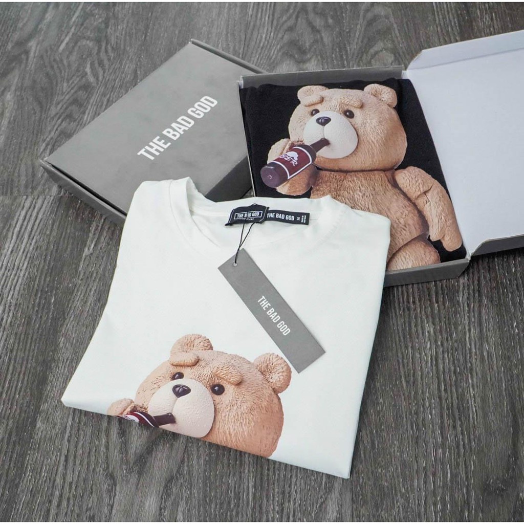 Áo thun tay lỡ TBG BEAR MSW Town Fullbox ,áo phông T shirt nam nữ unisex