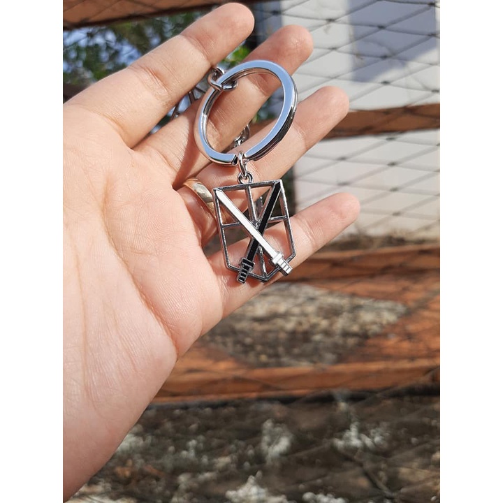 [ 2cm ] Móc khóa hợp kim logo các binh đoàn trong Đại chiến người khổng lồ - AOT - Baystore