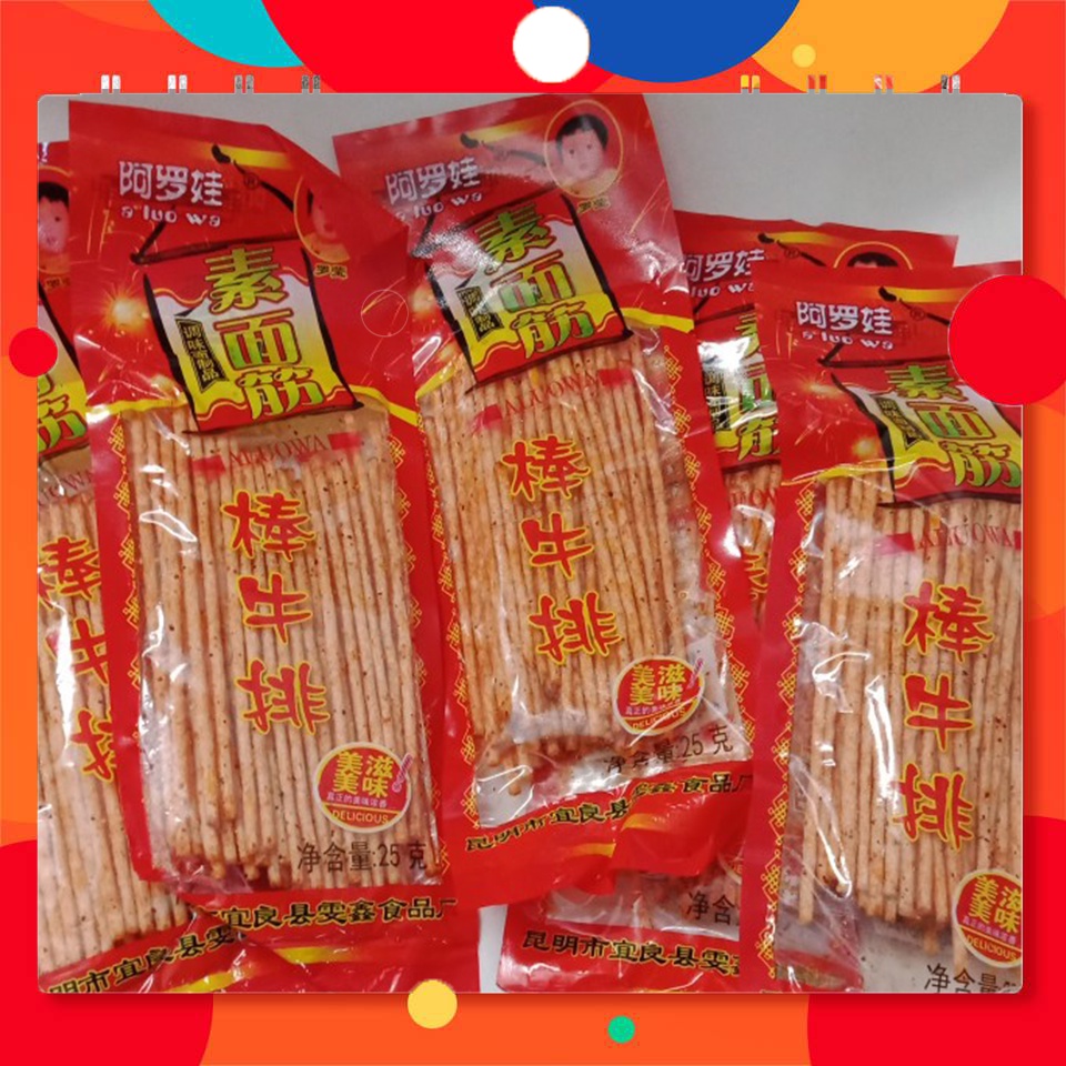 Tăm cay, que cay, đồ ăn vặt trung quốc, ăn vặt tuổi thơ siêu ngon