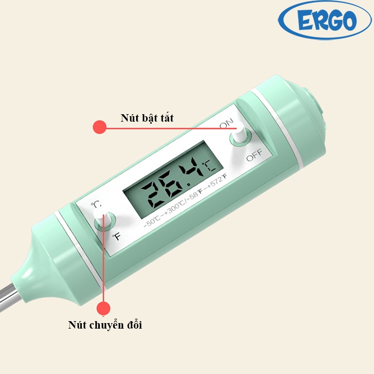 Nhiệt kế Misuta đo nước pha sữa , đo nước tắm