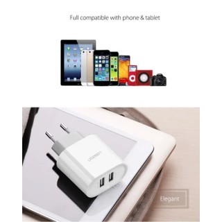 Củ sạc 2 cổng USB UGREEN CD104 20384