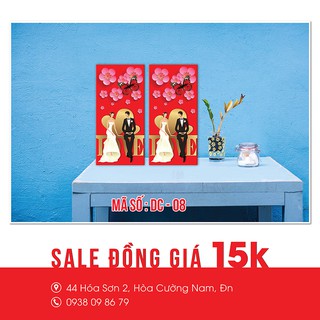 Bì lì xì cưới hỏi Đà Nẵng 2020(xấp 10 cái). KT: 8cm x 16,5cm