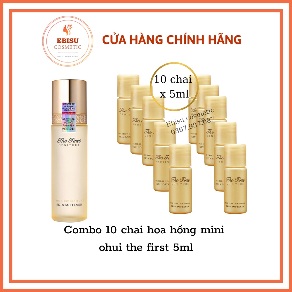 Combo 10 chai hoa hồng mini ohui the first 5ml