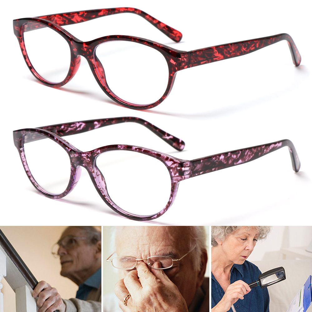 Mắt Kính Đọc Sách Gọng Nhựa Resin Trong Suốt Chống Mệt Mỏi Thời Trang Cho Nữ + 1.0 + 4.0