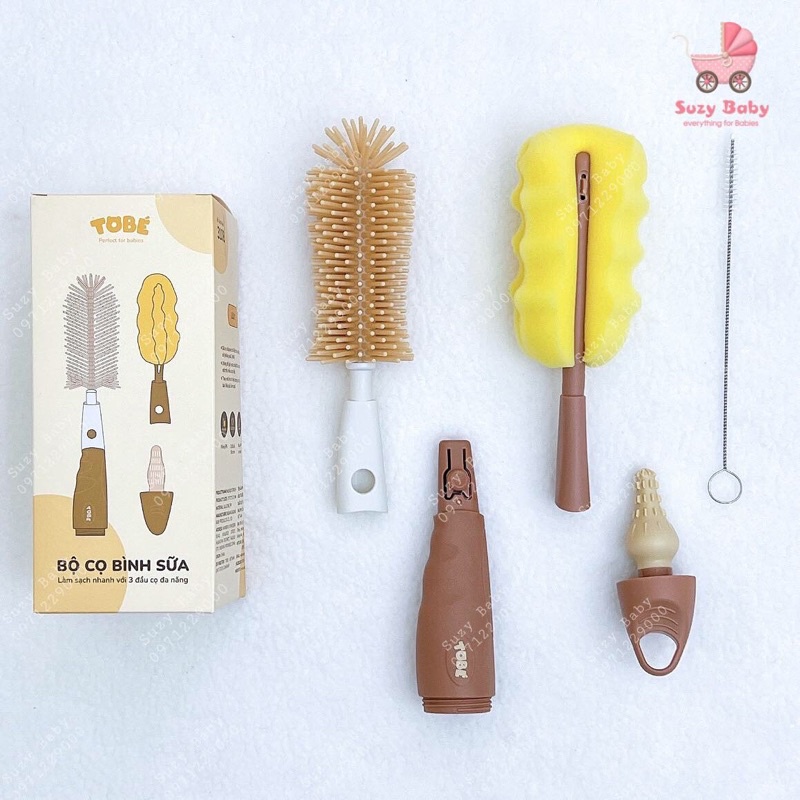 TOBÉ - BỘ CỌ BÌNH SỮA SILICON 5 CHI TIẾT