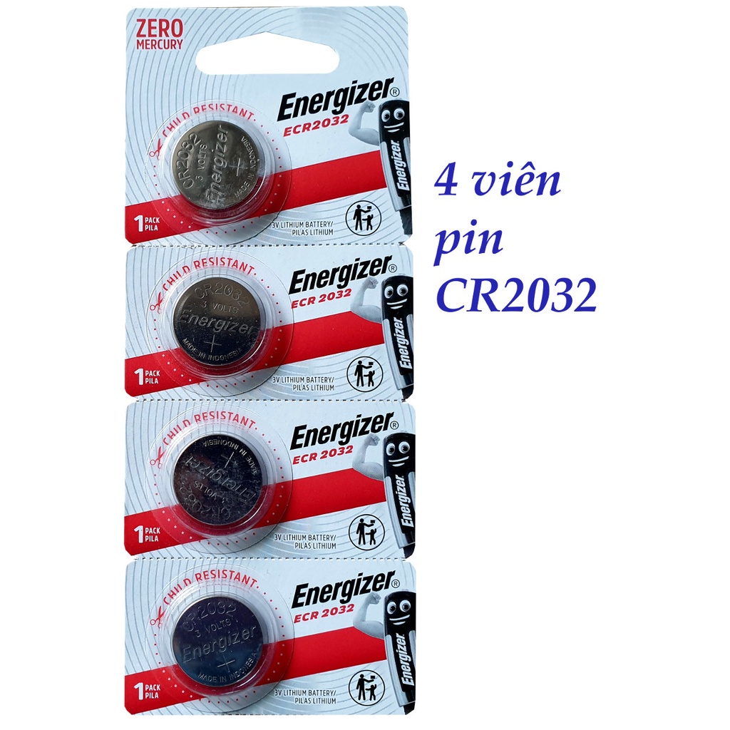 3 viên - 4 viên - 5 viên Pin tròn Energizer CR2032 - 3 volt