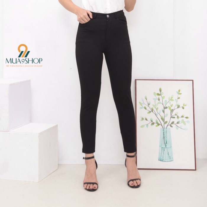 Quần tregging nữ Mua9shop cạp cao chất vải cao cấp thun ôm dày dặn co giã - HÀNG MỚI VỀ