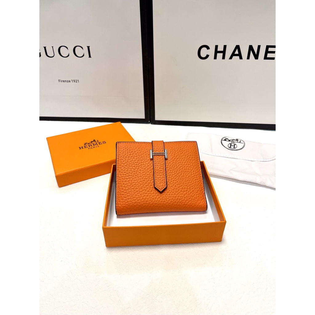 Ví gập nữ da thật thời trang cao cấp Hermes HM phong cách thời thượng